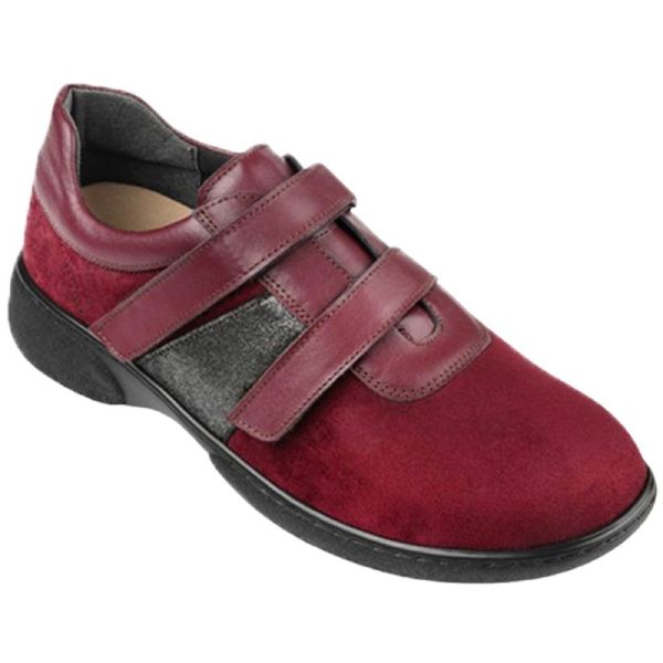 Gibaud CHUT Serifos Bordeaux - Chaussures Confort Femme Pieds Déformés