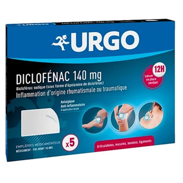 URGO Diclofénac 140 mg Emplâtres - 5 Emplâtres