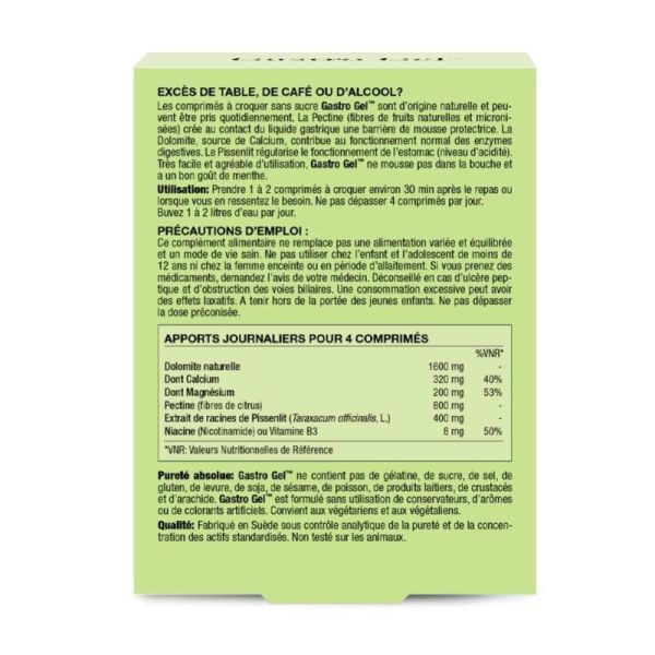 New Nordic Gastro Gel 60 comprimés - Soulagement des brûlures d'estomac et de l'acidité