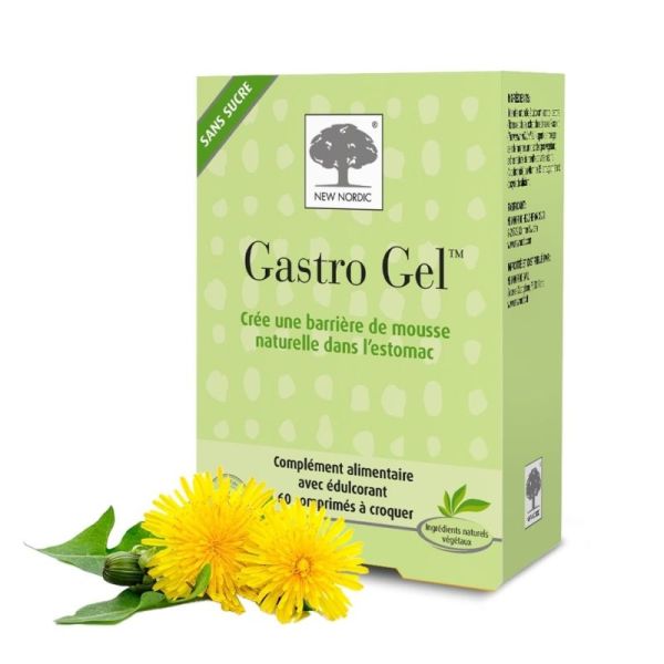 New Nordic Gastro Gel 60 comprimés - Soulagement des brûlures d'estomac et de l'acidité