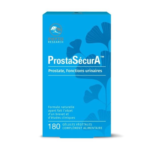PhytoResearch ProstaSecurA 180 gélules - Préserve le confort urinaire masculin et le bon fonctionnement de la prostate