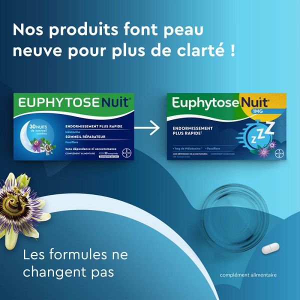 EuphytoseNuit 30 comprimés - Endormissement plus rapide