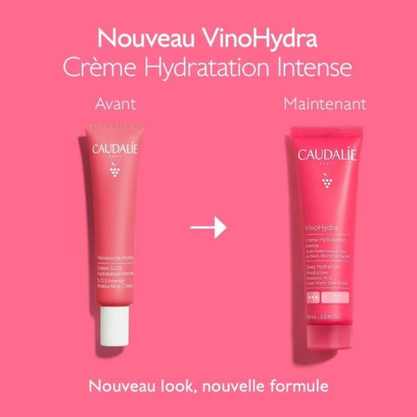 Caudalie VinoHydra Crème Hydratation Intense 60 ml - Peaux sèches à très sèches