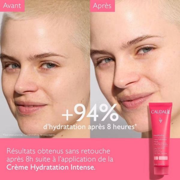 Caudalie VinoHydra Crème Hydratation Intense 60 ml - Peaux sèches à très sèches