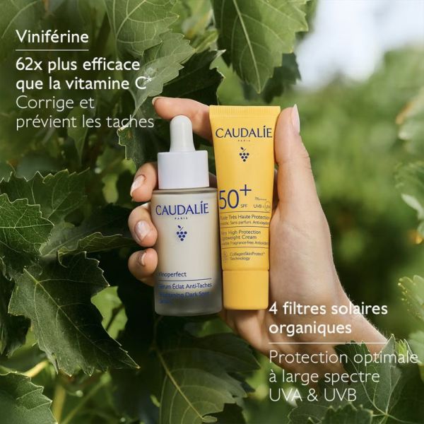 Caudalie Vinoperfect Duo Anti-Taches de l'Été – Sérum 30ml et crème solaire SPF50 OFFERTE