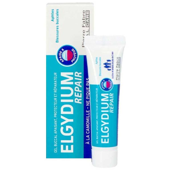 Elgydium Repair Gel Buccal Apaisant Protecteur Réparateur 15ml - Protège des lésions buccales, soulage la douleur