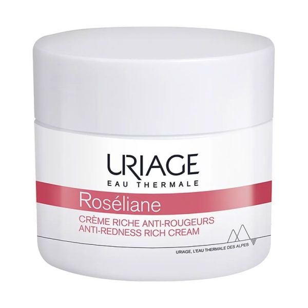 Uriage Roséliane Crème Riche Anti-Rougeurs - 50 ml - Soin Apaisant Peaux Sensibles