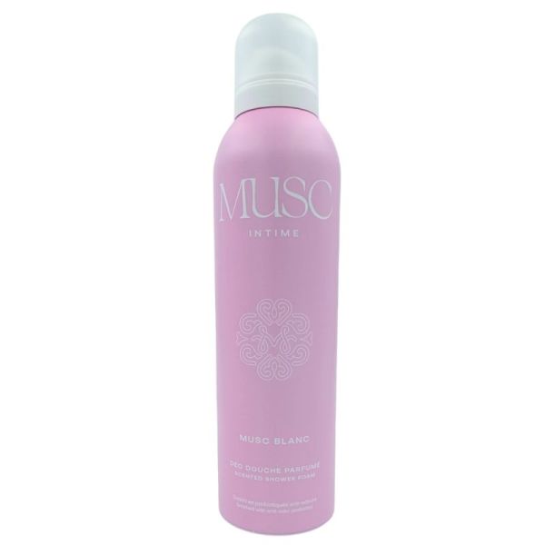Musc Intime Musc Blanc Déo Douche Parfumé 200 ml - Mousse douche parfumée pour l'hygiène intime au quotidien