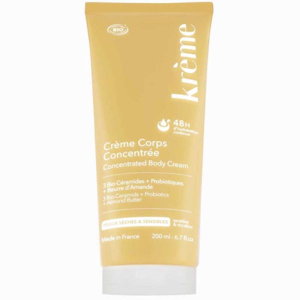 Krème Crème Corps Concentrée - Nourri, Répare et Apaise les Peaux Sensibles et Fragiles - 200ml