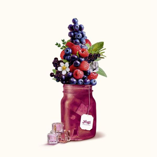 Yogi Tea Infusions À Froid Fruits Rouges Bio 15 Sachets – Énergie et fraîcheur