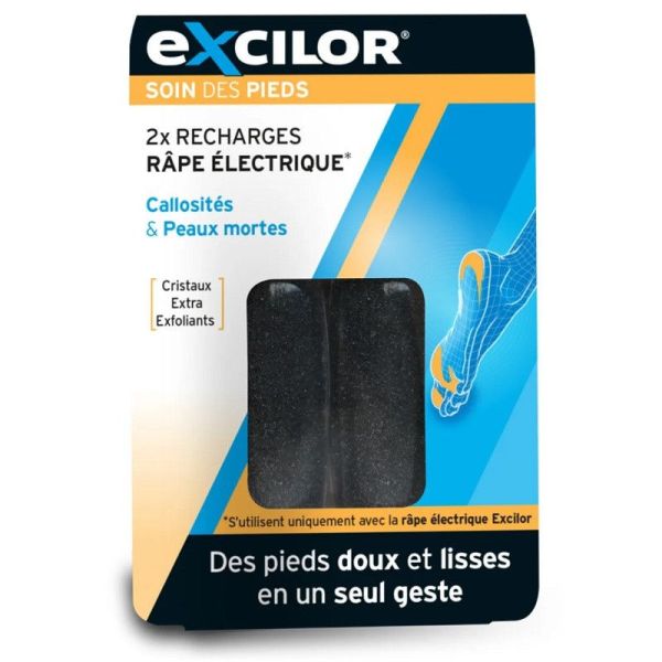 Excilor Soin des Pieds Recharge Râpe Électrique - 2 Unités