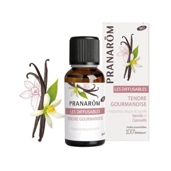 Pranarōm Les diffusables Huile Essentielle à Diffuser "Tendre Gourmandise" Bio - 30ml