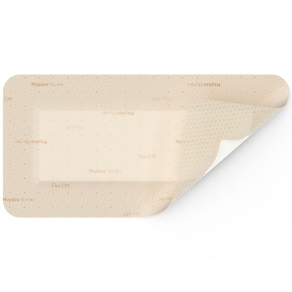 Molnlycke Health Care Mepilex Border Flex EM - 10 x 25 cm - 10 pansements - Confort, protection et cicatrisation