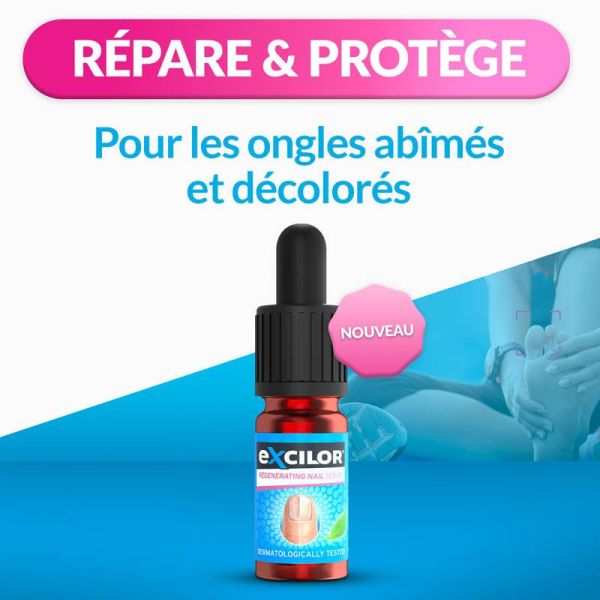 Excilor Sérum Ongles Régénérant  - 10ml - Répare & Protège Les Ongles Abîmés