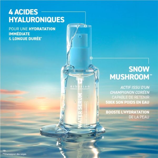 Erborian Water Sérum 30 ml - Boost d'hydratation 24h pour une peau repulpée