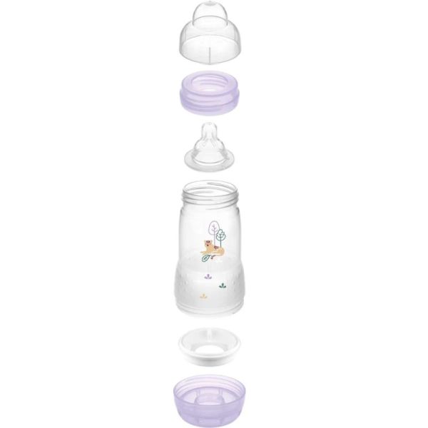 MAM Biberon Easy Start Anti-colique 260ml 2+ mois Sable et Océan Lot de 2 – Réduction des coliques