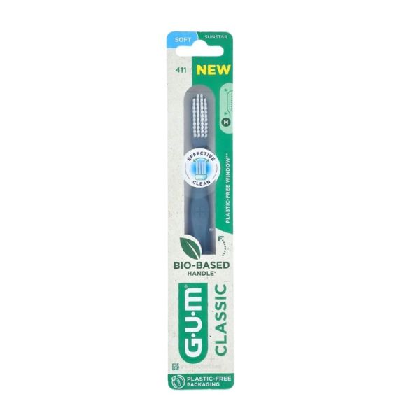 Gum Classic Brosse à dents souple grande tête 411