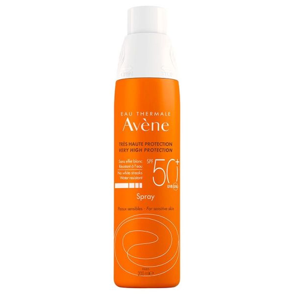 Avène Solaire Spray SPF50+ - 200 ml - Très haute protection pour peaux sensibles