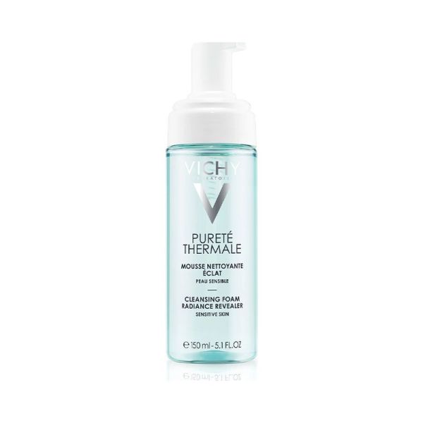 Vichy Pureté Thermale Mousse Nettoyante Éclat - 150 ml - Tous Types de Peaux