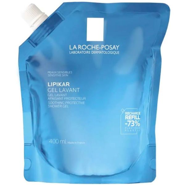 La Roche-Posay Lipikar Gel Lavant - Eco-Recharge de 400ml - Apaisant et Protecteur