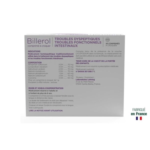 Lehning Billerol Lehning 45 comprimés