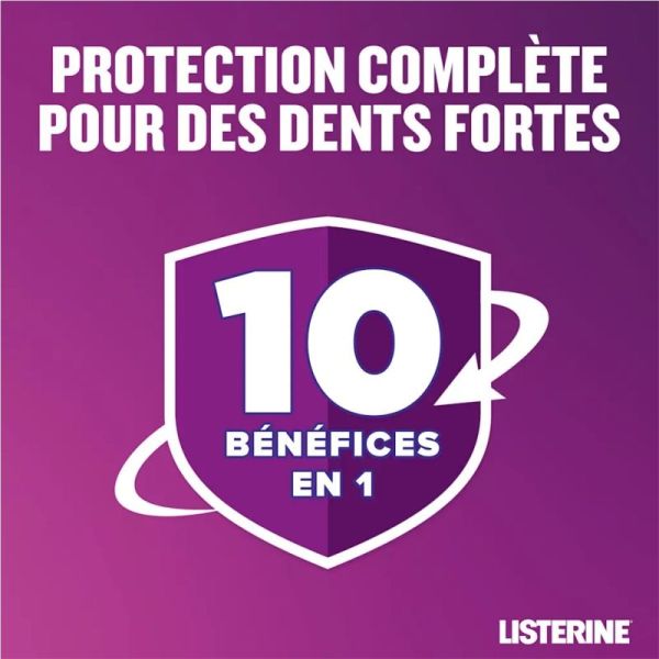 Listerine Total Care Bain de Bouche Quotidien 10-en-1 format voyage 80 ml - Protection complète dents et gencives