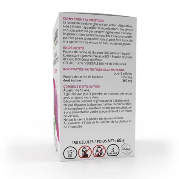 Arkopharma Arkogélules Bardane Bio - 150 gélules - Peau à imperfections