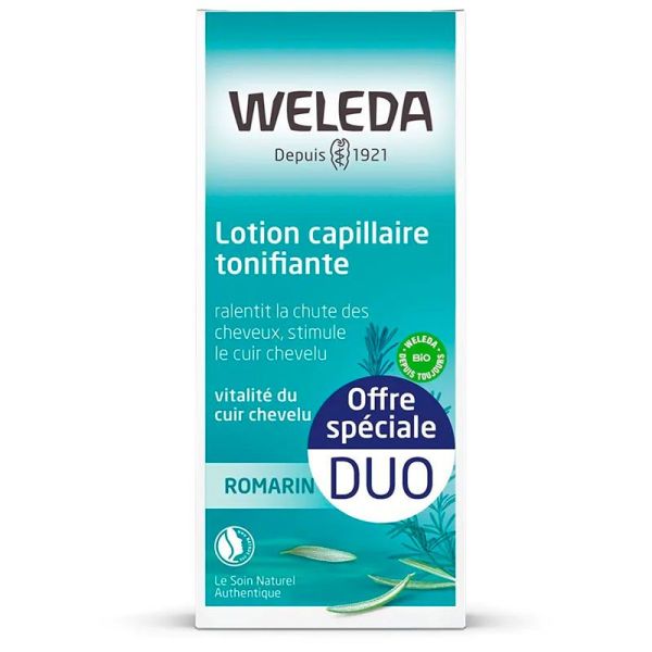 Weleda Lotion capillaire Tonifiante - Aide à Ralentir la Chute de Cheveux - 2x100ml