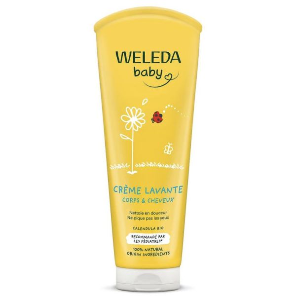 Weleda Baby Crème Lavante Corps et Cheveux Calendula 200ml – Apaisement et hygiène