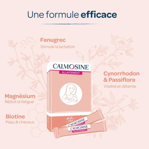 Calmosine Allaitement Lactation+ 14 sticks - stimule la production de lait et réduit la fatigue