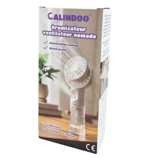 Calindoo Brumisateur ventilateur nomade USB – rafraîchissement portable instantané - Coloris Aléatoire