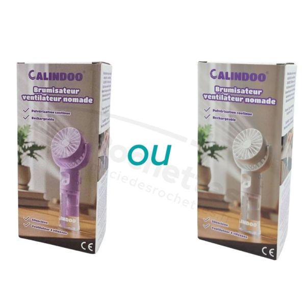 Calindoo Brumisateur ventilateur nomade USB – rafraîchissement portable instantané - Coloris Aléatoire