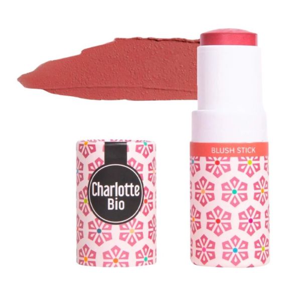 Charlotte Bio Blush en Stick Crémeux Bio Bois de Rose Effet Bonne Mine Naturel - 5g