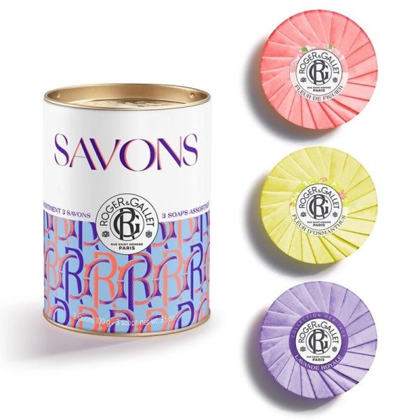 Roger & Gallet Boîte Savons Bienfaisants Flower Power - 3 x 100g