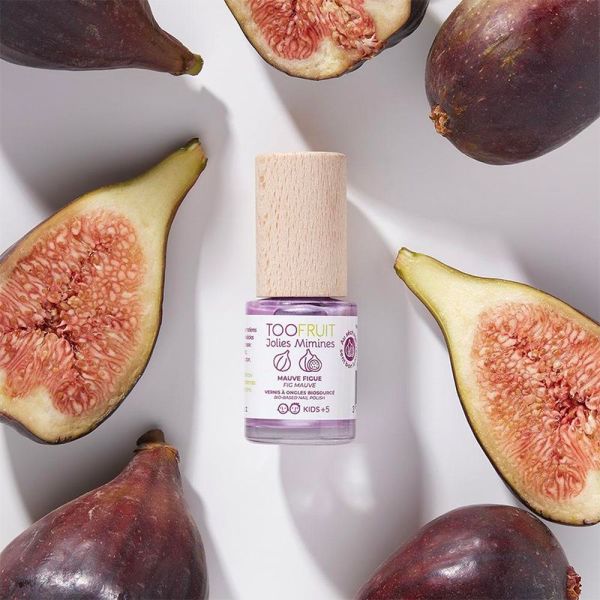 Toofruit Jolies Mimines Vernis à Ongles Biosourcés - 10ml - Couleur : Figue - Idéal pour les enfants