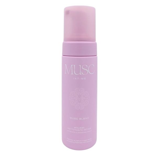 Musc Intime Musc Blanc Mousse Nettoyante Intime 150 ml - Fraîcheur et parfum longue tenue pour la toilette intime