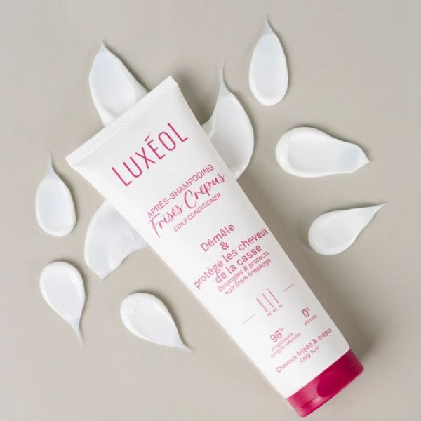 Luxéol Après-Shampooing Frisés & Crépus Tube 250 ml - Nourrit intensément, démêle instantanément et définit les boucles sans alourdir