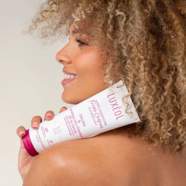 Luxéol Après-Shampooing Frisés & Crépus Tube 250 ml - Nourrit intensément, démêle instantanément et définit les boucles sans alourdir