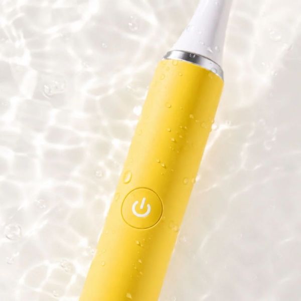 MyVariations Brosse à dents électrique sonique rechargeable en édition limitée jaune - 5 modes de brossage et autonomie de 30 jours
