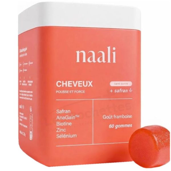 Naali Gummies Cheveux Pousse & Force - 60 Gummies Framboise