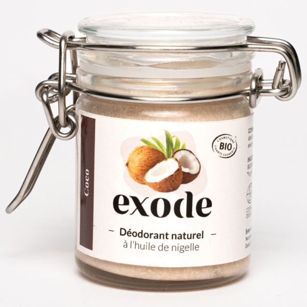 Exode Déodorant Baume Bio à l'Huile de Nigelle 50g Coco – Efficacité 48h