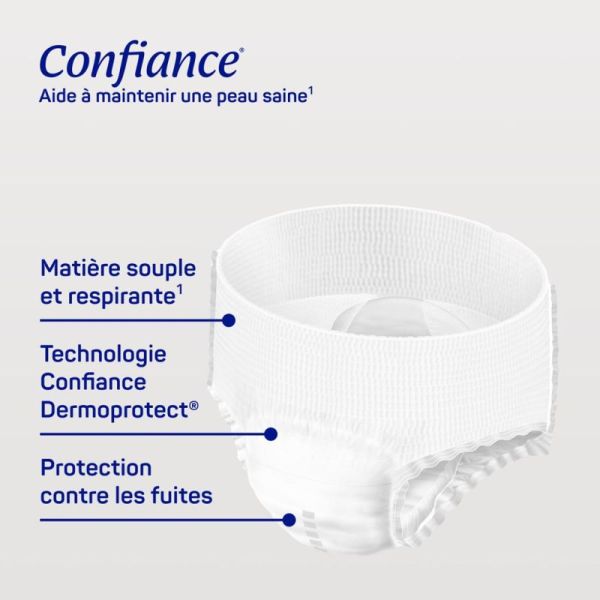 Confiance Mobile 10 Gouttes Taille XL – 14 slips absorbants jour et nuit, discret et confortable, absorption rapide