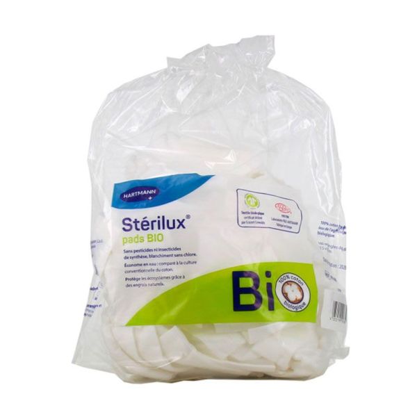 Hartmann Sterilux Rectangles de coton Bio - 8x10cm - 160 cotons