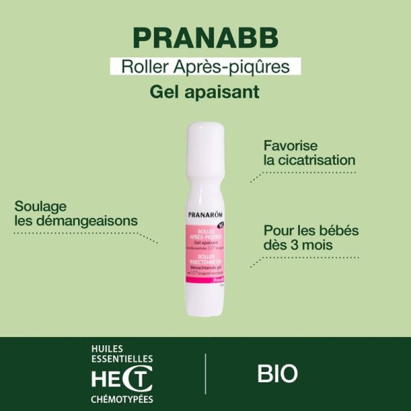 Pranarôm PranaBB Promo Duo Roller Anti-Moustique Bio 30ml + Après-Piqûres Bio 15ml – Protection et apaisement