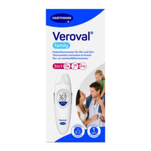Hartmann Veroval Family Thermomètre Auriculaire et Frontal – mesure infrarouge 3-en-1