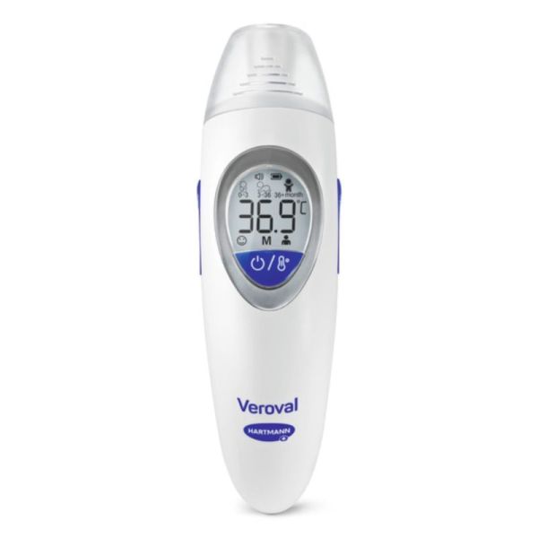 Hartmann Veroval Family Thermomètre Auriculaire et Frontal – mesure infrarouge 3-en-1