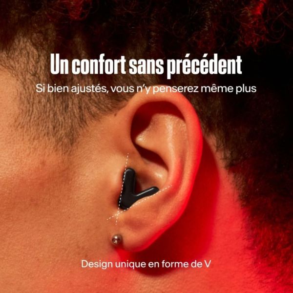 Alpine Tune Black Paire de bouchons d'oreille - Haute fidélité pour les concerts, les festivals et les passionnés de musique