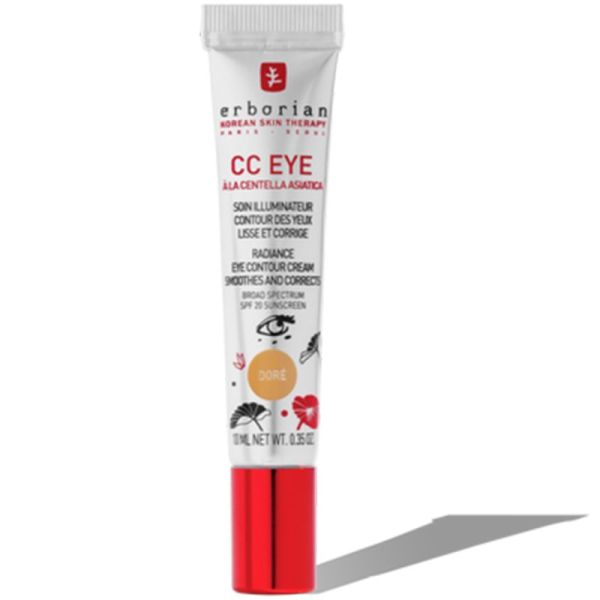 Erborian CC Eye Soin Illuminateur Contour des Yeux 10ml Teinte Doré – Crème teintée anti-cernes et lissante