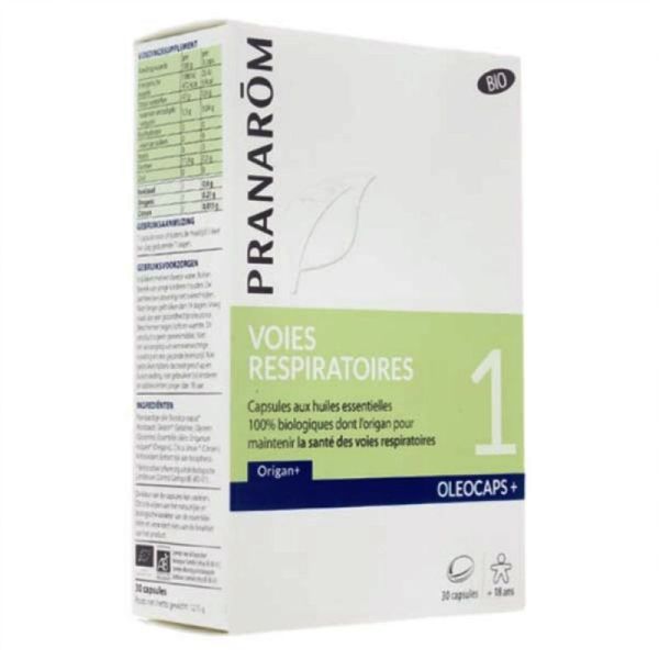 Pranarom Oleocaps+ Voies Respiratoires Bio 30 capsules