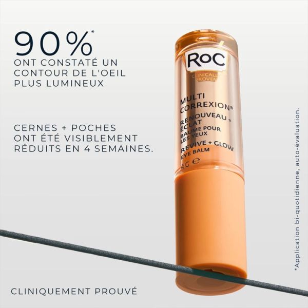 RoC Multi Correxion Renouveau + Éclat Baume Yeux 4 g – Stick anti-cernes et anti-poches